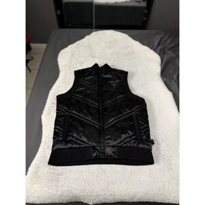 Vintage UNK NBA Chicago Bulls Mens Black Full Zip Jacket Vest Logo Large 00s